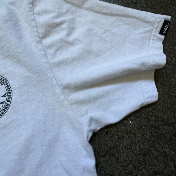 Vans Off The Wall X Spitfire White Short Sleeve Kids T-Shirt Size Large Used - Picture 4 of 10